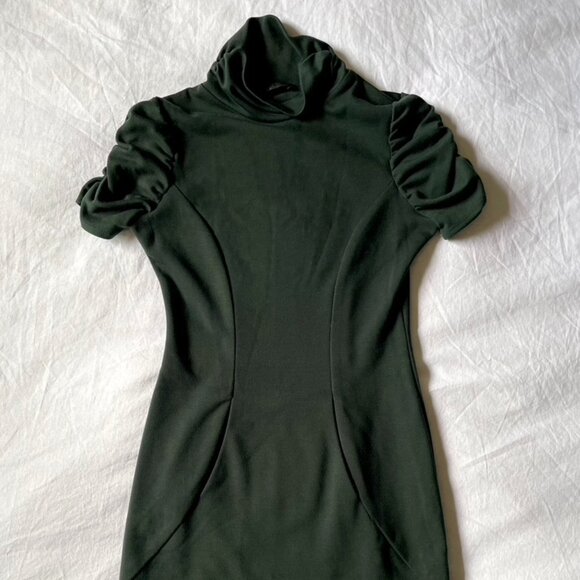 GENDER BIAS Hunter Green Mini Dress - Picture 2 of 6
